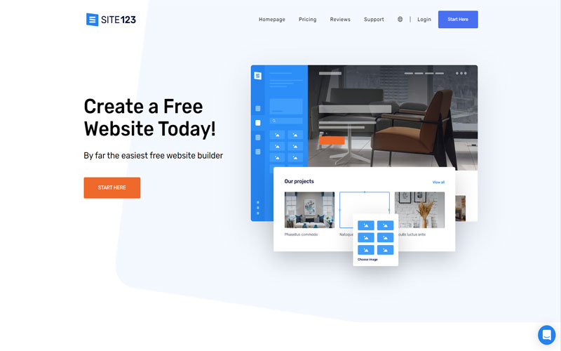 Nền tảng thiết kế website tại Huế bằng site123